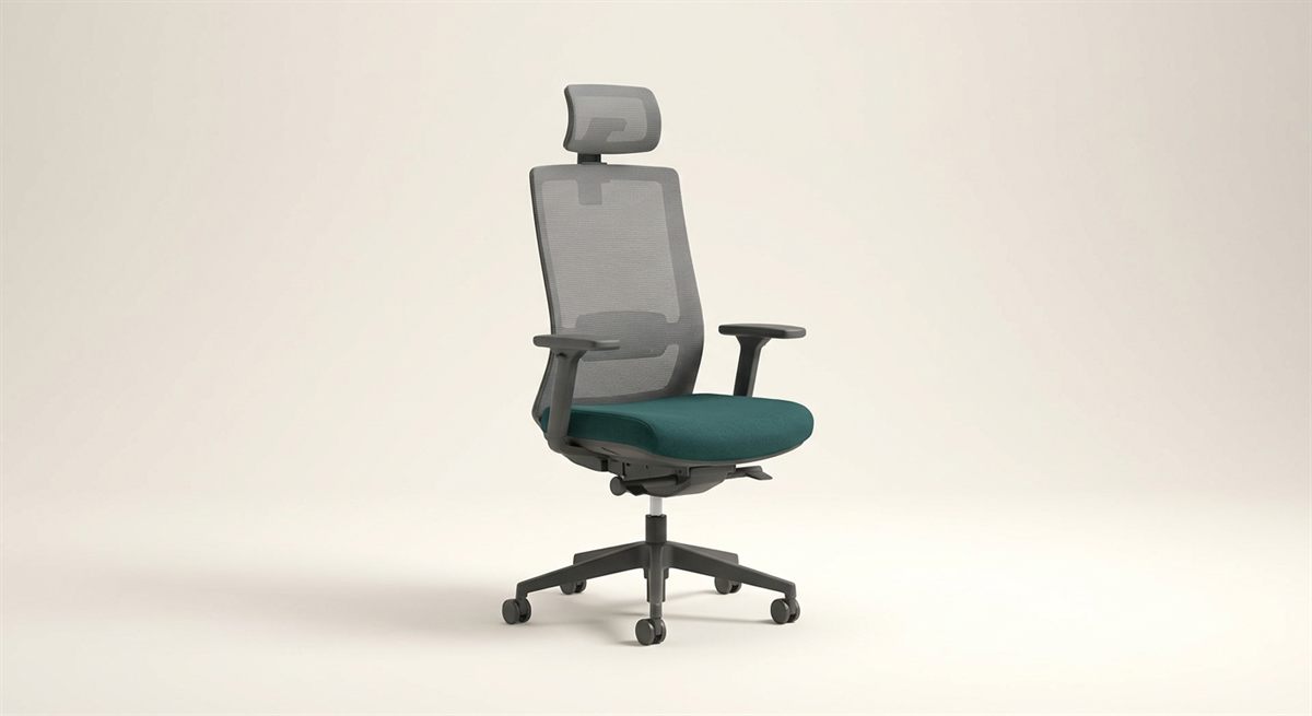 Ergonomische bureaustoel met mesh rugleuning